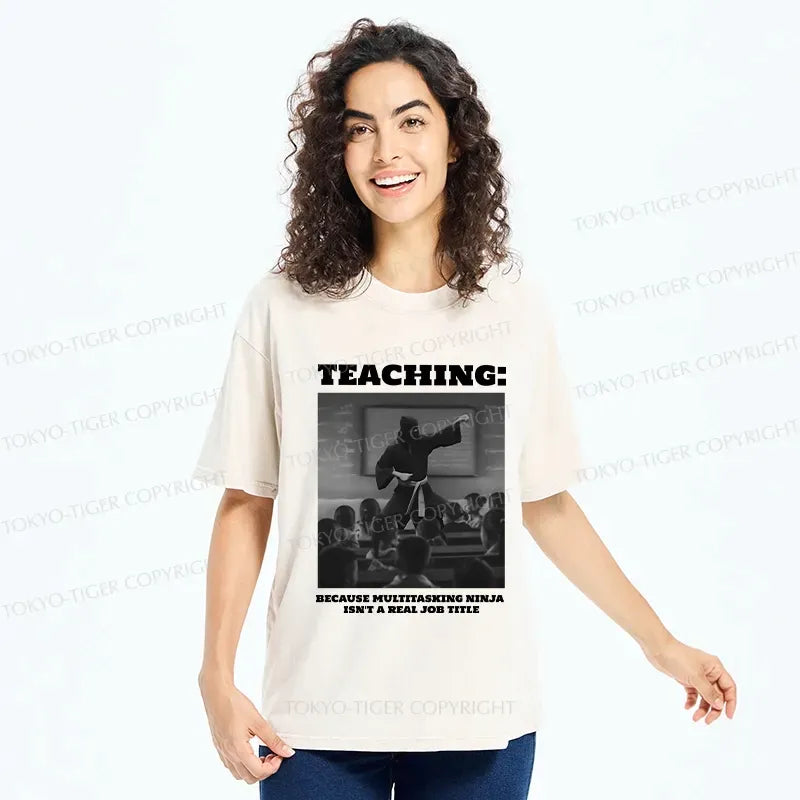 Washed unisex t-shirt with Kyoto lion print