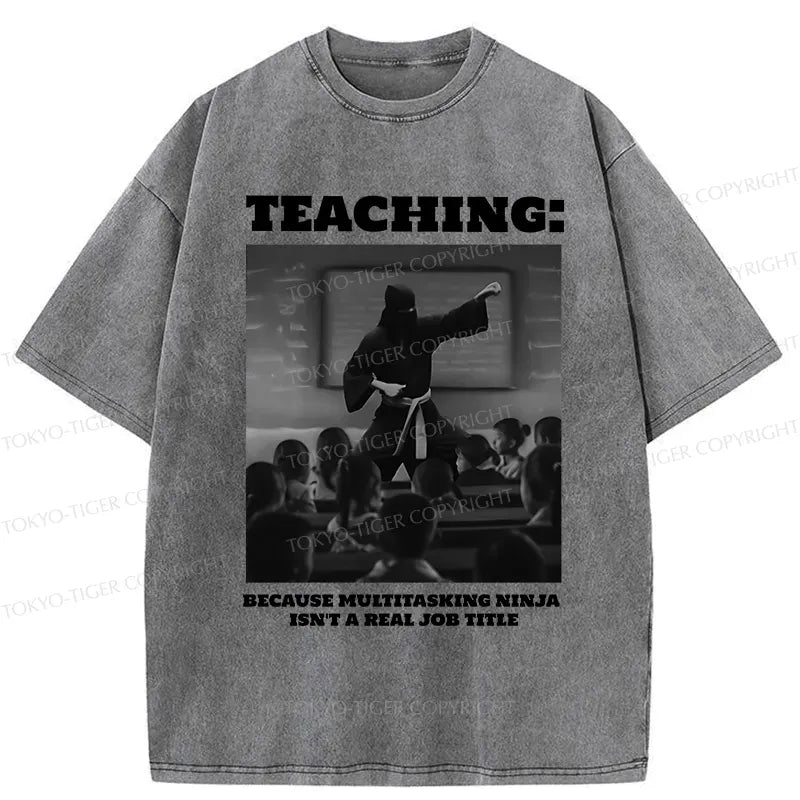 Japanese vintage ninja teacher t-shirt for daily wear