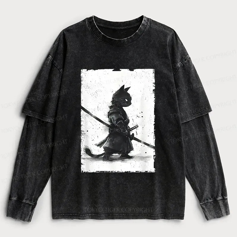 Vintage Ukiyo-e Cat Tee for Summer