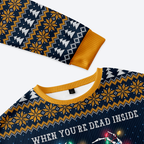 Kyoto Lion dead inside holiday sweater