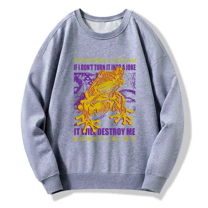 Japanese vintage frog sweatshirt for everyday wear