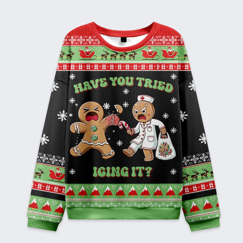 unisex gingerbread christmas sweatshirt for men