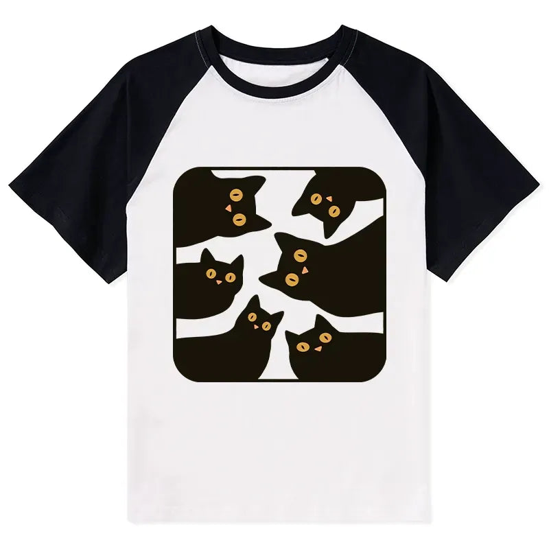 Kyoto-Lion Cats Are Watching You Raglan T-shirt