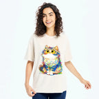 funny rainbow cat t-shirt for gift