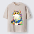 chaotic meme cat washed tee on sale