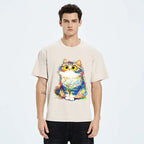 japanese streetwear cat t-shirt free shipping