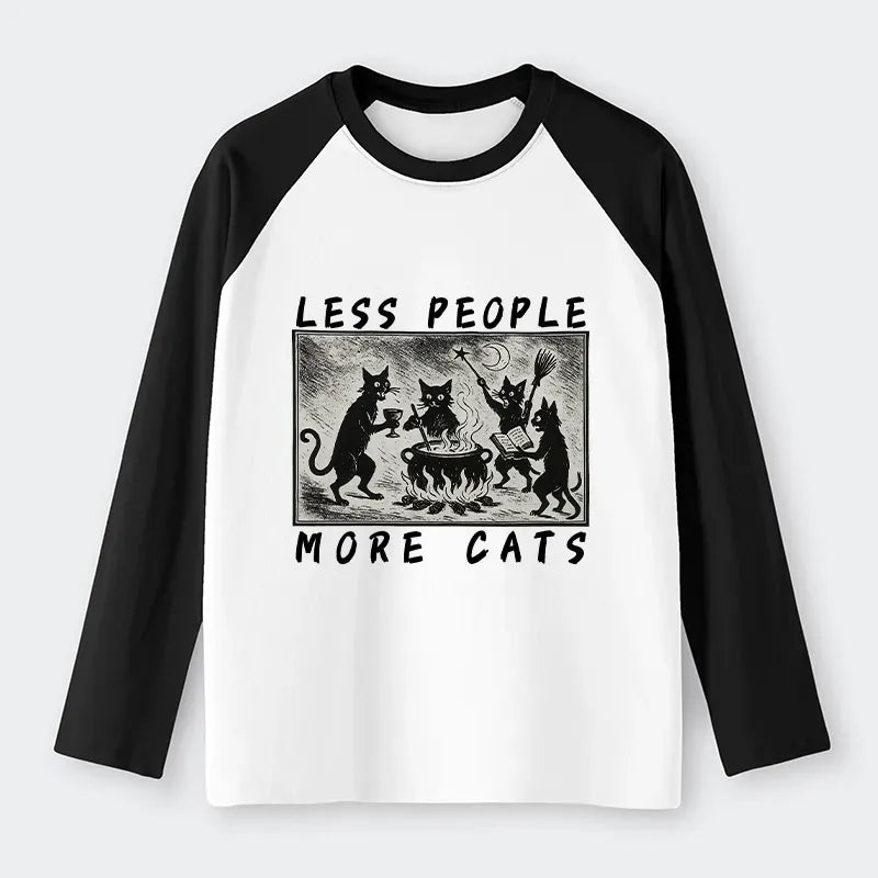 Kyoto-Lion Cat Sacrifice Ceremony Raglan Long Sleeve T-shirt