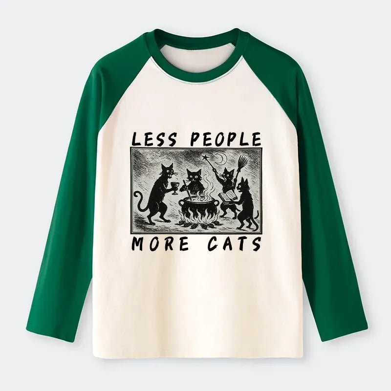 Kyoto-Lion Cat Sacrifice Ceremony Raglan Long Sleeve T-shirt