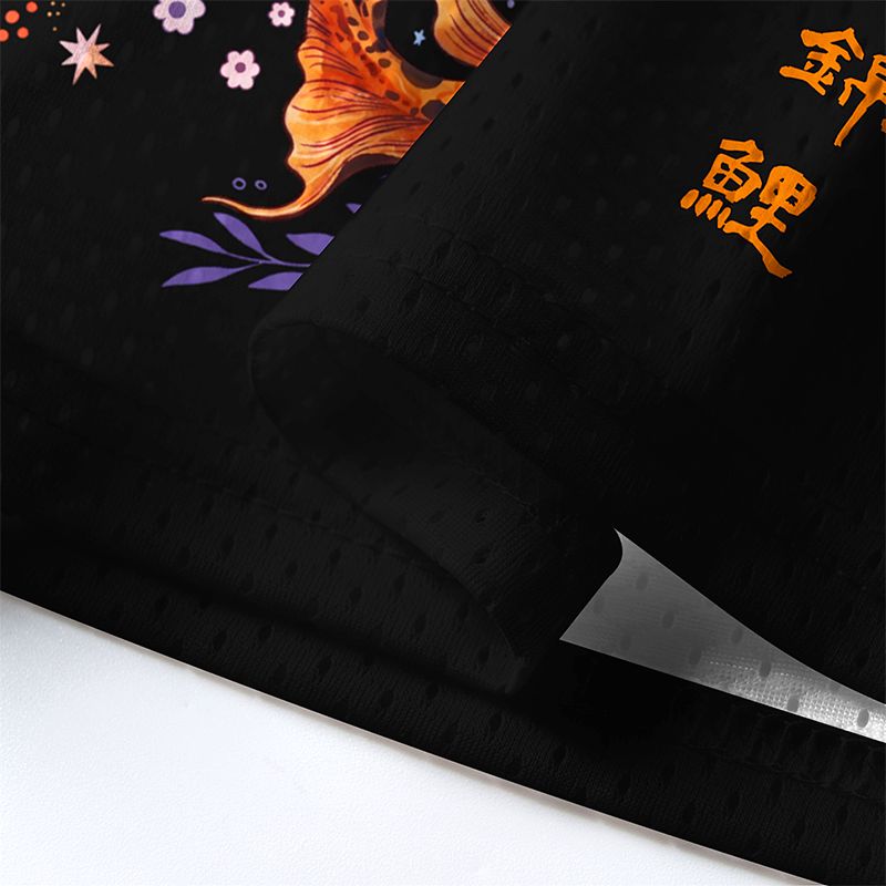 Kyoto-Lion Night Ripples And Koi Fish Mesh Jersey
