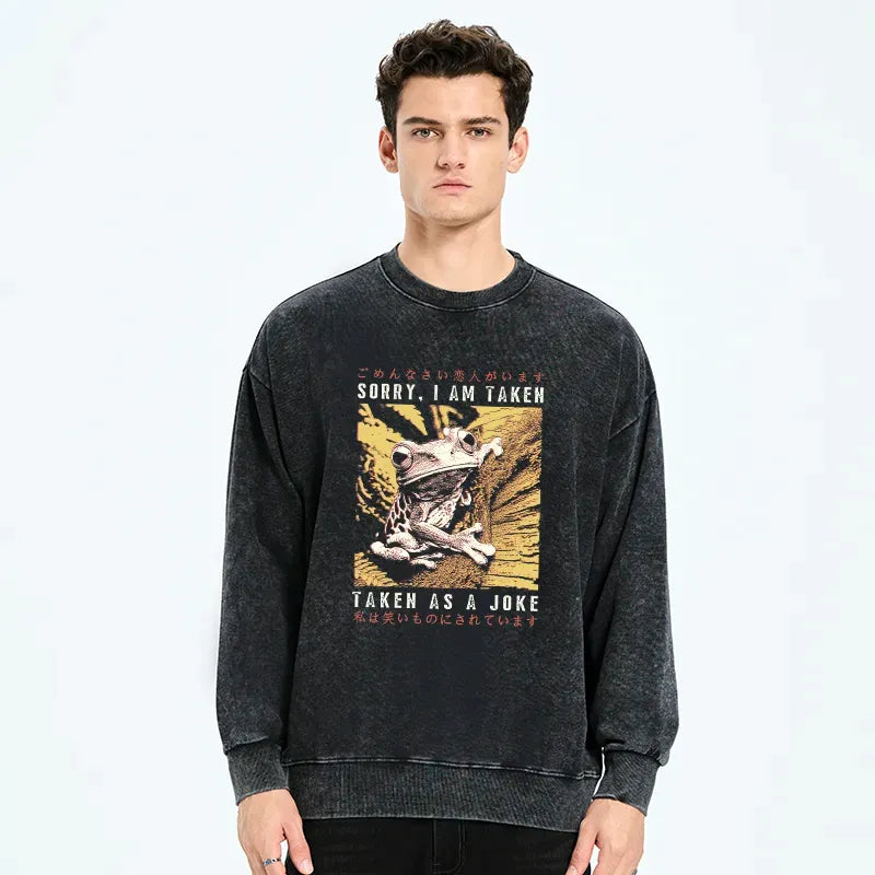 Kyoto-Lion The Tragic Frog Japanese Washed Sweatshirt