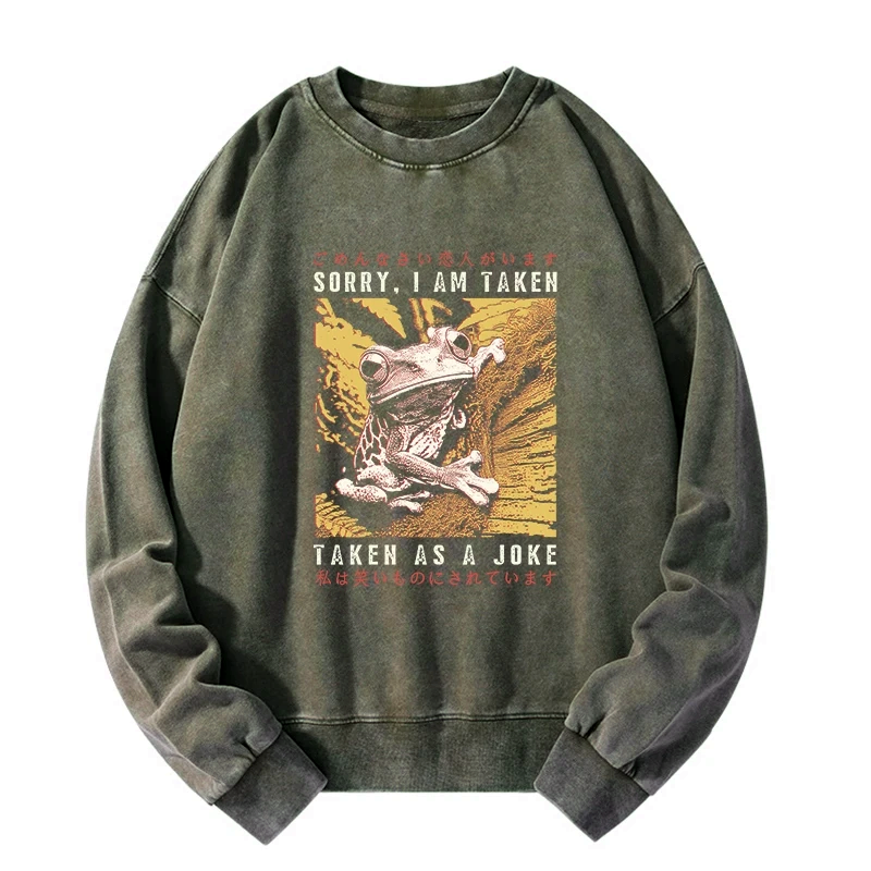 Kyoto-Lion The Tragic Frog Japanese Washed Sweatshirt