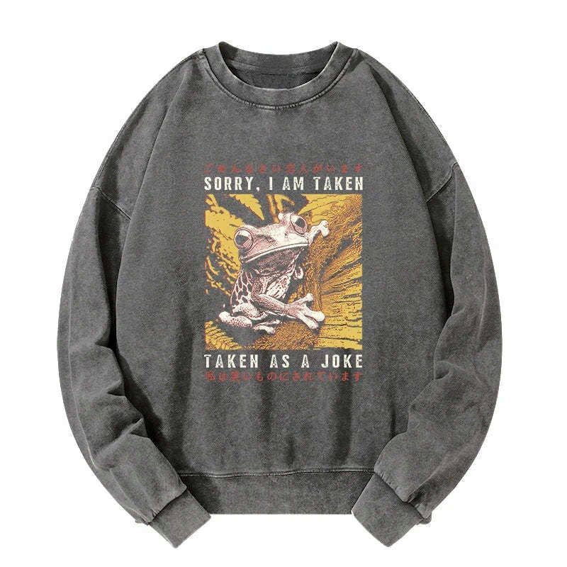 Kyoto-Lion The Tragic Frog Japanese Washed Sweatshirt