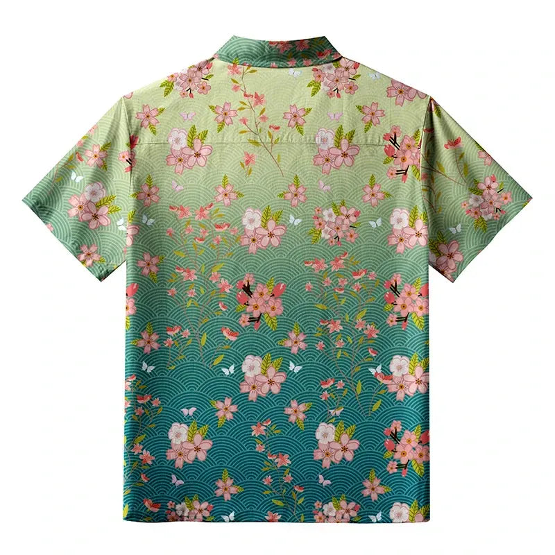Trendy Japanese Sakura Blossom Shirt