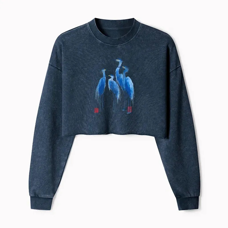 Ukiyo-e Style Crop Top on Sale