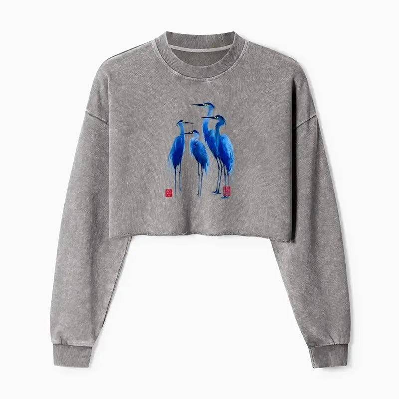 Ukiyo-e Style Crop Top on Sale