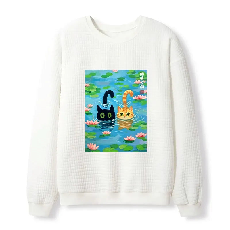 Kyoto lion lotus pond sweatshirt on sale