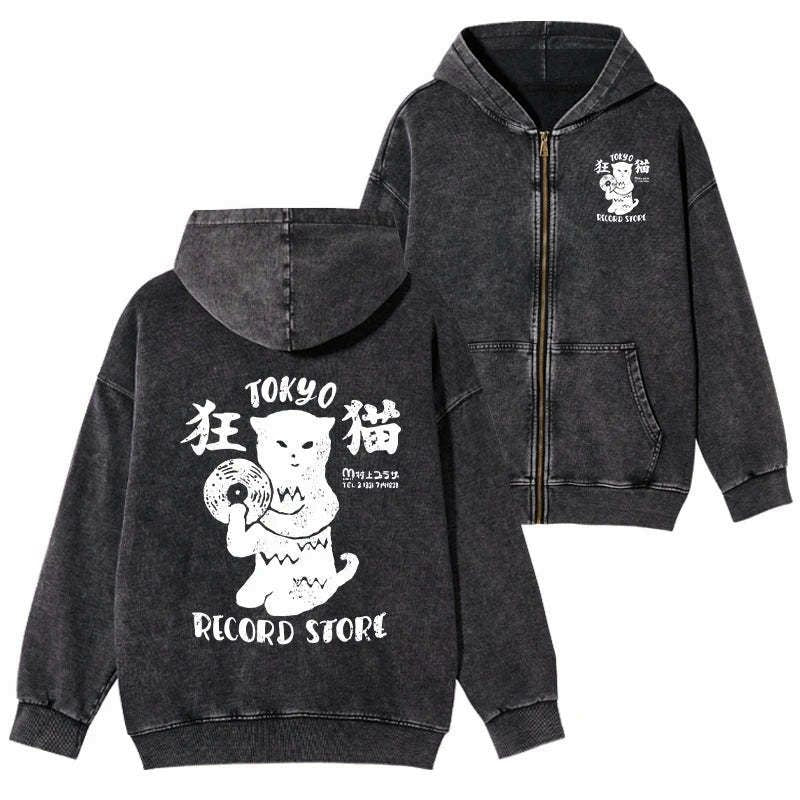 Japanese Cat Zip Hoodie Trending