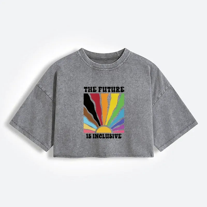 Japanese Washed Crop T-Shirt for Women