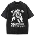 kyoto-lion washed t-shirt for streetwear