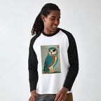 owl woodblock art t-shirt for summer vacation