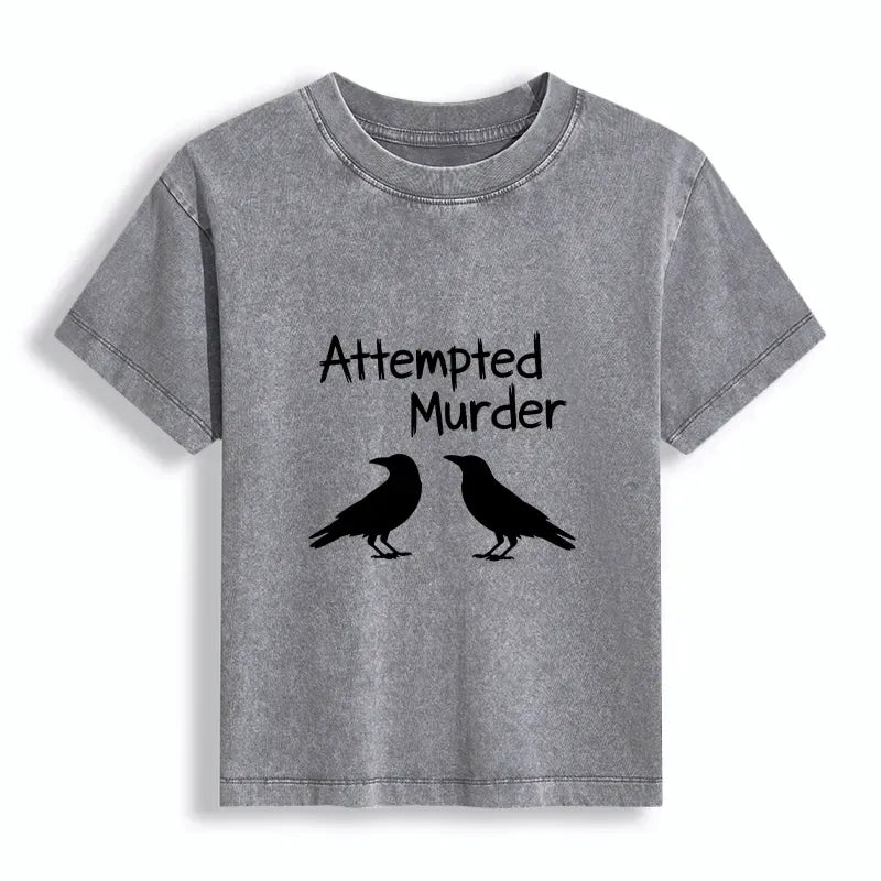 funny crow t-shirt for women