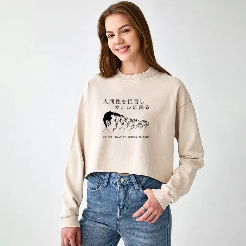 Kyoto-Lion Crop Sweatshirt Best Seller