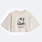 Women's Washed Crop T-Shirt Japanese Style