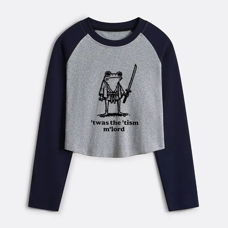 Japanese Samurai Frog Women's Crop T-Shirt