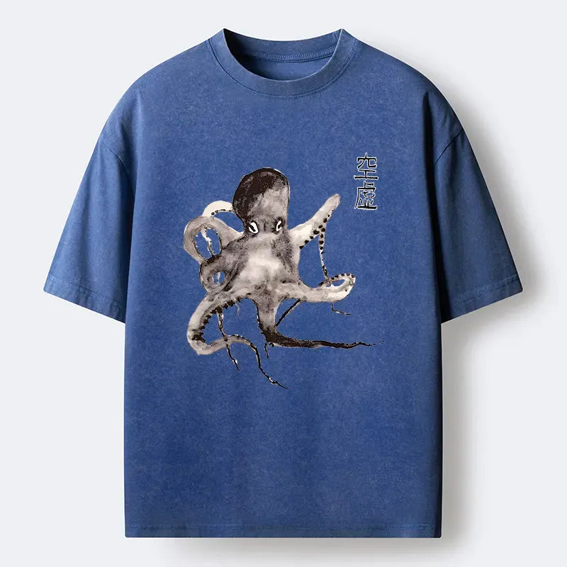 ukiyo-e octopus t-shirt for summer