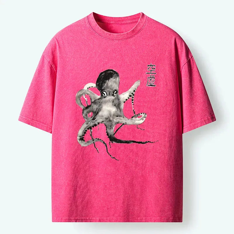 ukiyo-e octopus t-shirt for summer