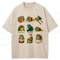 Japanese Food Frog Washed T-Shirt for Gift
