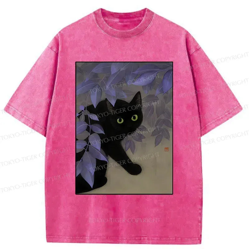 Vintage Sakura Cat T-Shirt for Vacation