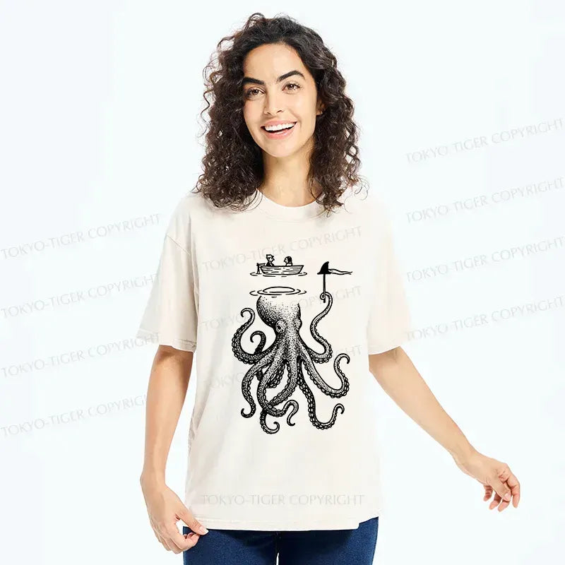 Japanese Octopus Shark Washed T-Shirt