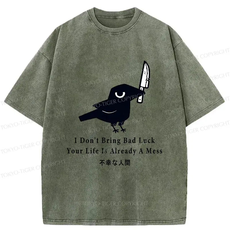 Kyoto-Lion Cawfee Funny Japan Washed T-Shirt