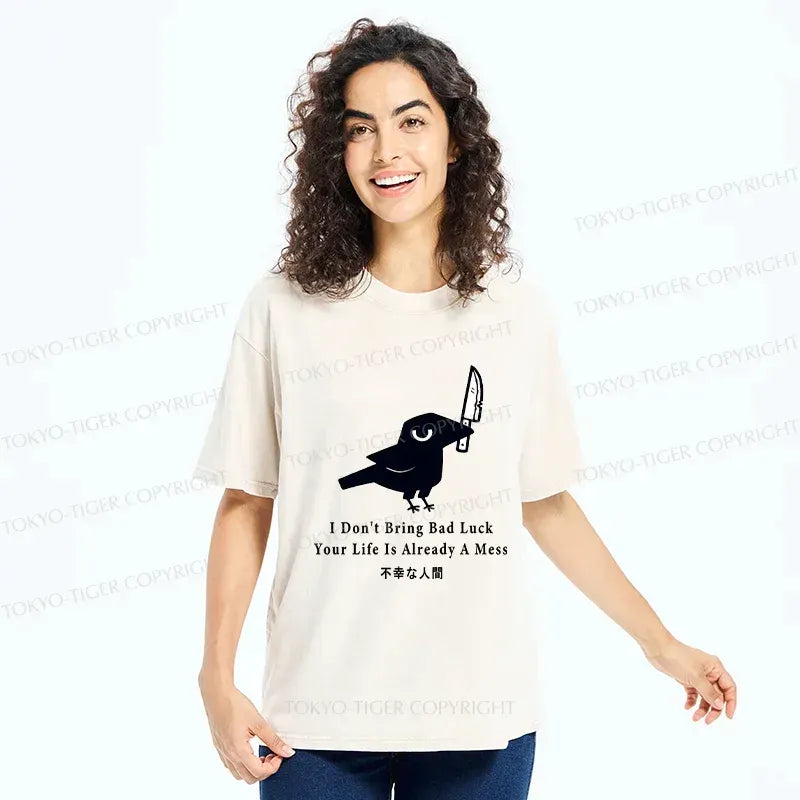 Kyoto-Lion Cawfee Funny Japan Washed T-Shirt