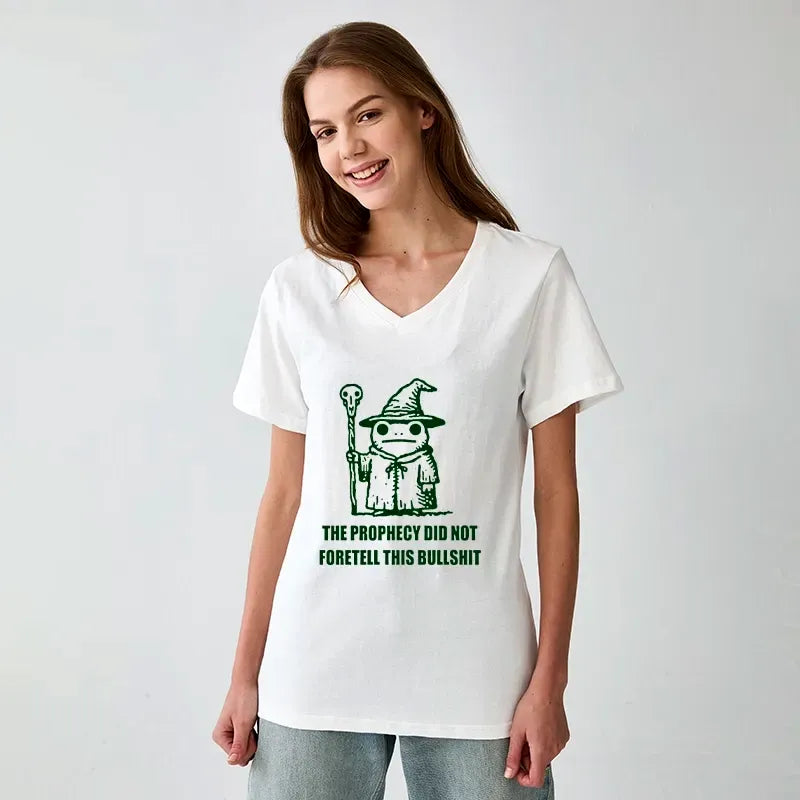 Funny Wizard Frog V-Neck for Festival