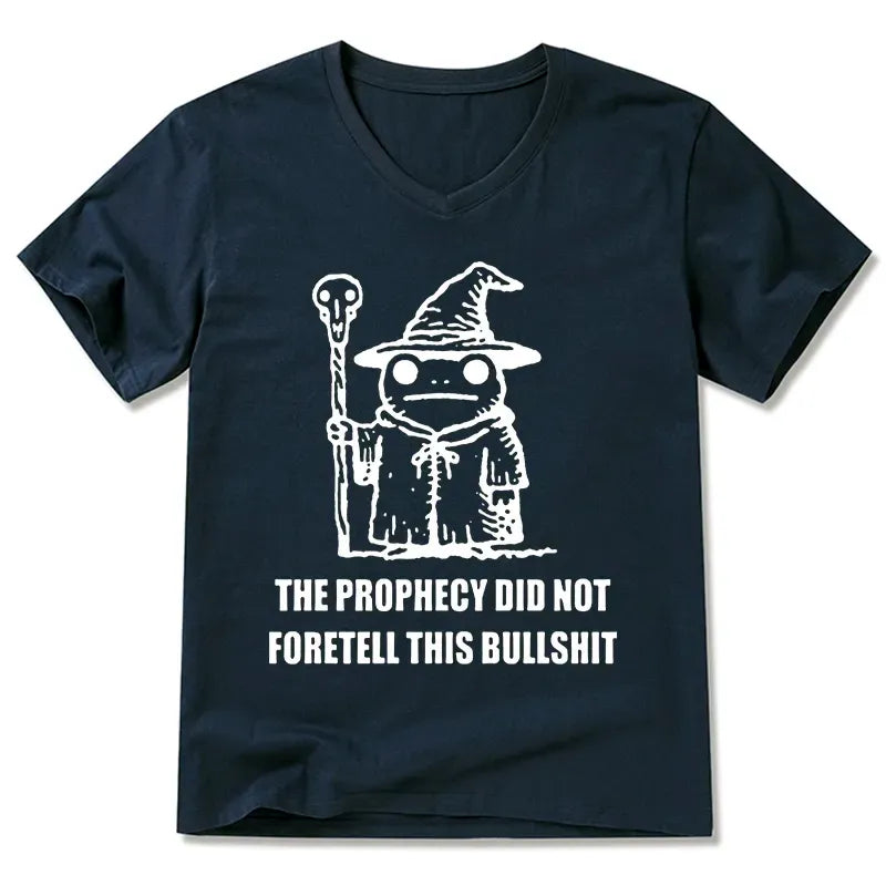 Kyoto-Lion Funny Meme Wizard Frog Weird Prophecy V-Neck Classic T-Shirt