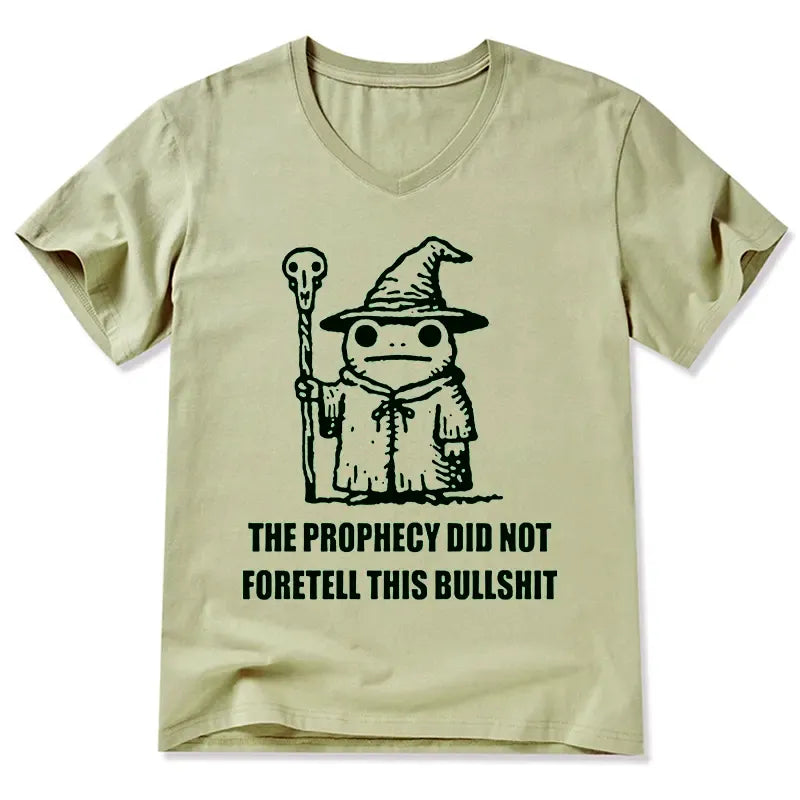Kyoto-Lion Funny Meme Wizard Frog Weird Prophecy V-Neck Classic T-Shirt