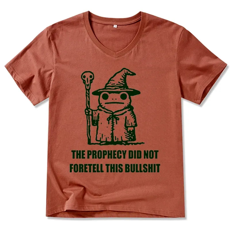 Kyoto-Lion Funny Meme Wizard Frog Weird Prophecy V-Neck Classic T-Shirt