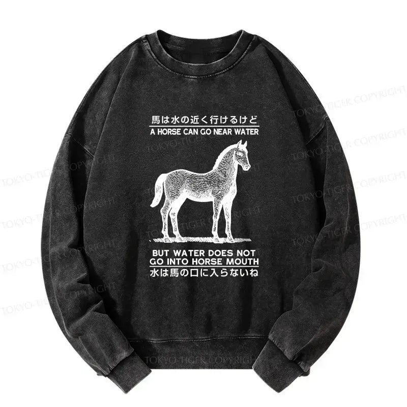 Japanese retro washed sweatshirt on sale
