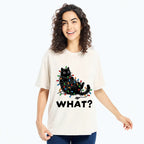 Kyoto-Lion Cute Christmas Black Cat Meme Washed T-Shirt
