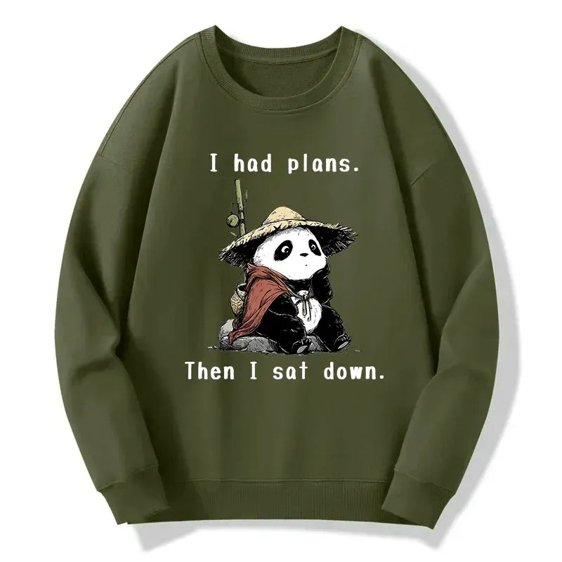 Kyoto-Lion The Maybe Later Panda Classic Sweatshirt