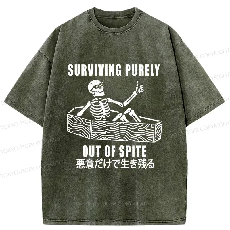 Japanese vintage skeleton washed t-shirt