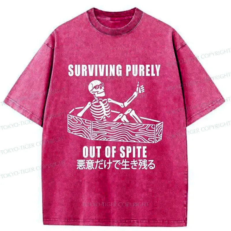 Japanese vintage skeleton washed t-shirt
