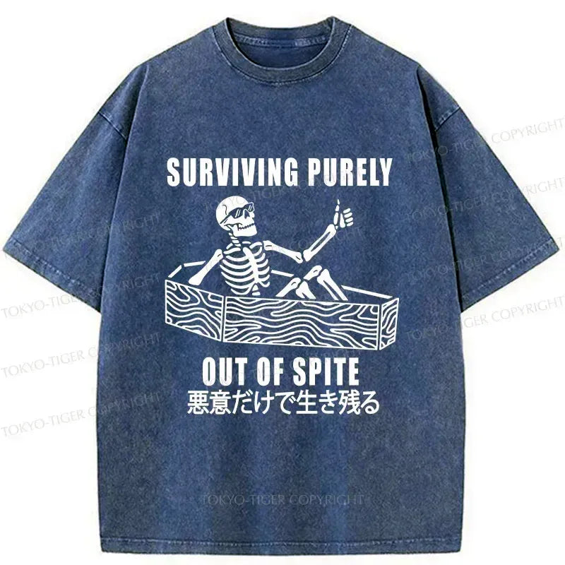 Japanese vintage skeleton washed t-shirt