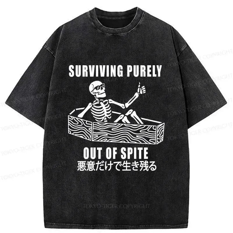 Japanese vintage skeleton washed t-shirt