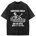 Japanese vintage skeleton washed t-shirt