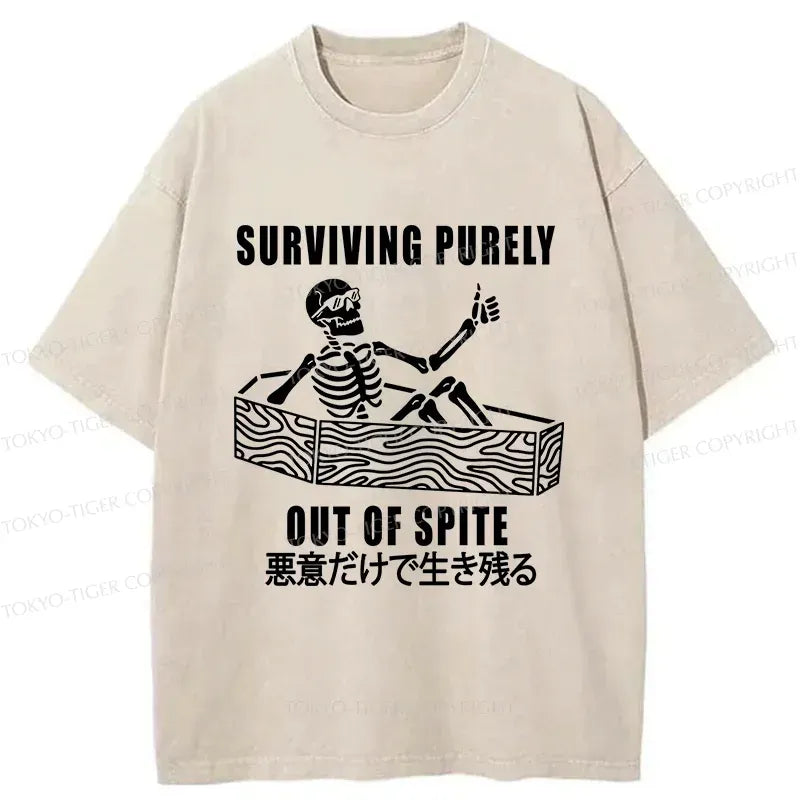 Japanese vintage skeleton washed t-shirt