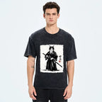 Vintage Japanese Samurai Cat Unisex T-Shirt