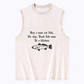 Kyoto-Lion Man Eat Fish Meme Washed Tank